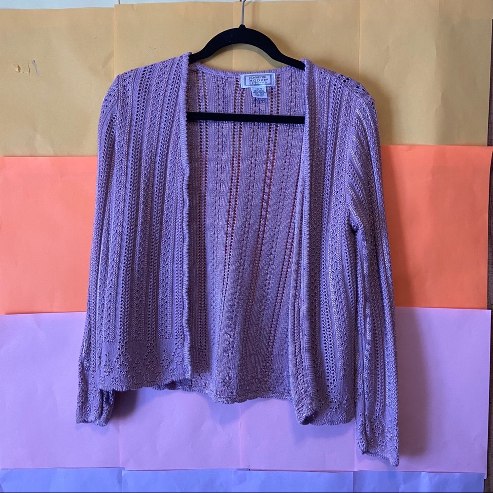 Lavender knitted cardigan